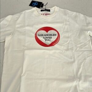 White Graphic Tee - Los Angeles Loves You